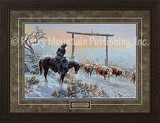 Almost Home Cowboy Framed Art Clark Kelley Price