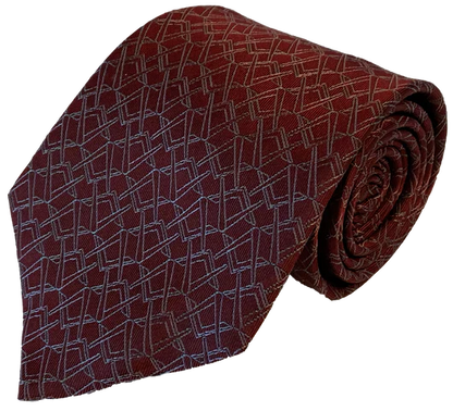 Alternating Square and Compass Necktie
