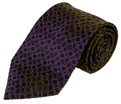 Alternating Square and Compass Necktie
